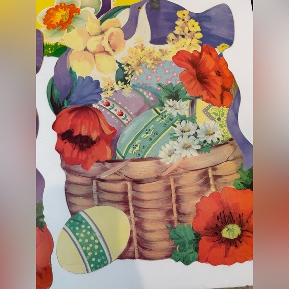 Vintage Easter Cutouts Eureka Diecut Paper Cardboard Wall Classroom Decorations - Picture 2 of 10